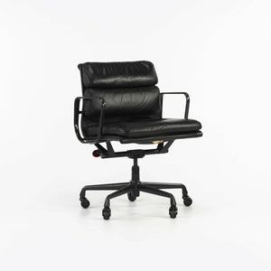 SOLD 1990s Herman Miller Eames Aluminum Group Soft Pad Management Chair Black Leather