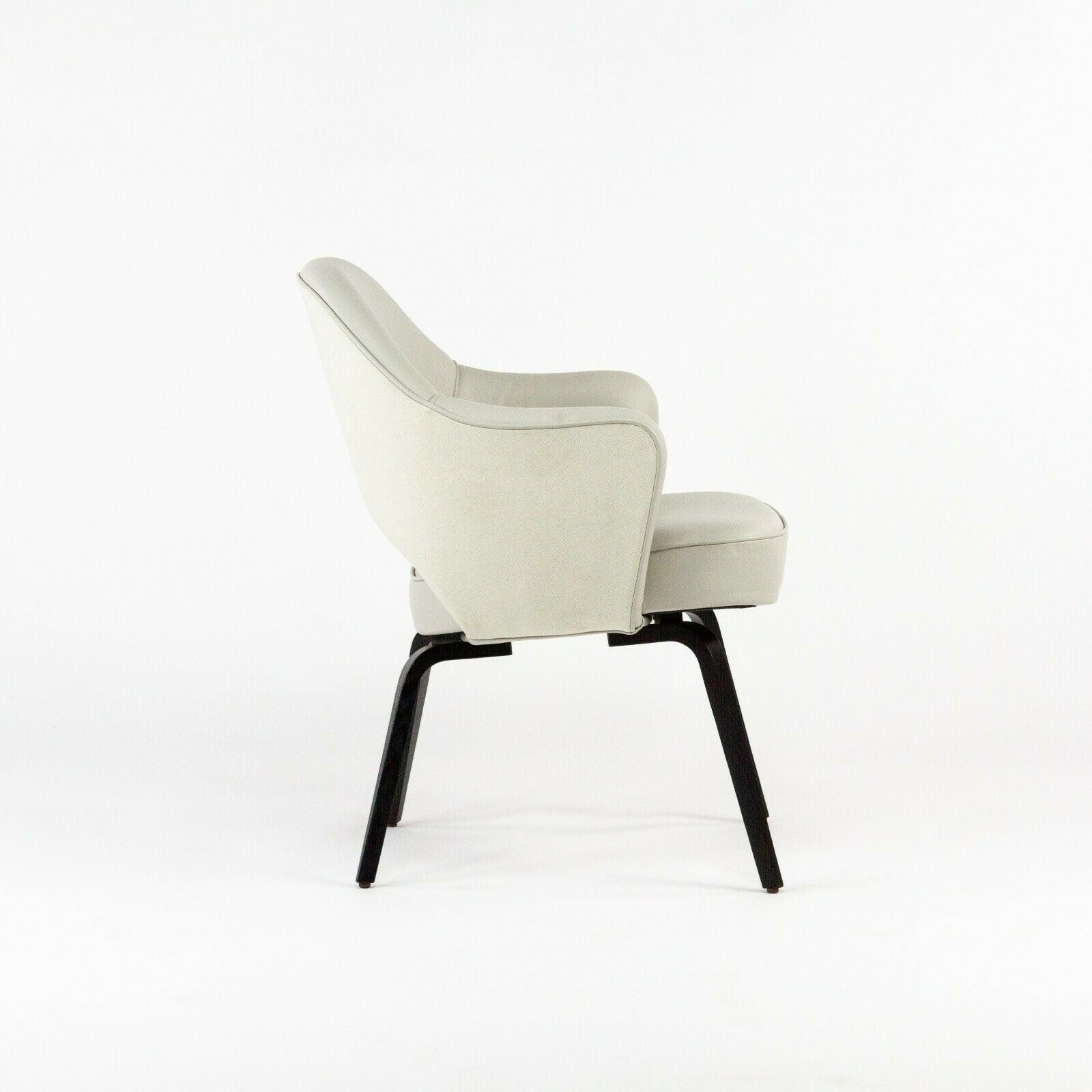 SOLD 2021 Eero Saarinen for Knoll Executive Armchair in Custom Leather with Wood Legs 7x Available