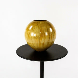 1980s Philip Moulthrop Ash Leaf Maple Turned and Lacquered Wooden Bowl Sculpture