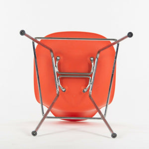 SOLD Ray and Charles Eames Herman Miller Molded Shell Bar Stool Chair Red/Orange