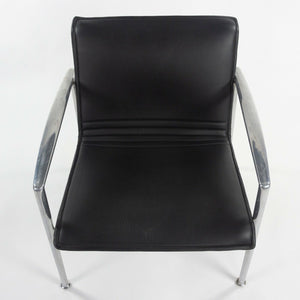 SOLD 1966 Collection Prototype Richard Schultz Polished Aluminum Leather Lounge Chair