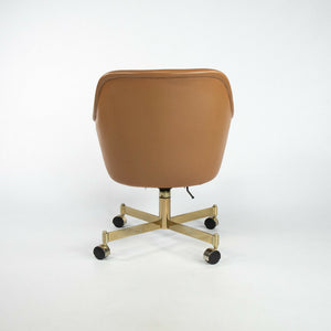 1969 Ward Bennett for Brickel and Associates Bumper Desk Chair in Leather 12x Avail