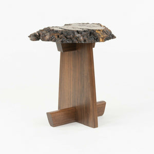 SOLD Mira Nakashima Claro Walnut Burl Minguren I Side Table George Nakashima Studio