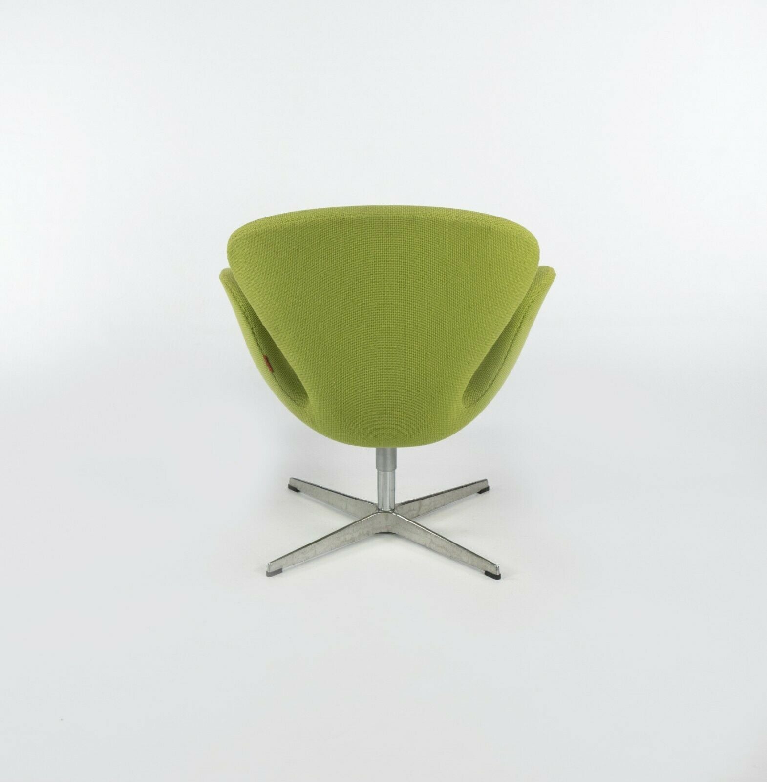 SOLD 2007 Arne Jacobsen Swan Chair by Fritz Hansen with Light Green Fabric Upholstery