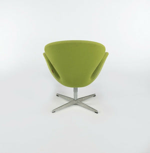 SOLD 2007 Arne Jacobsen Swan Chair by Fritz Hansen with Light Green Fabric Upholstery