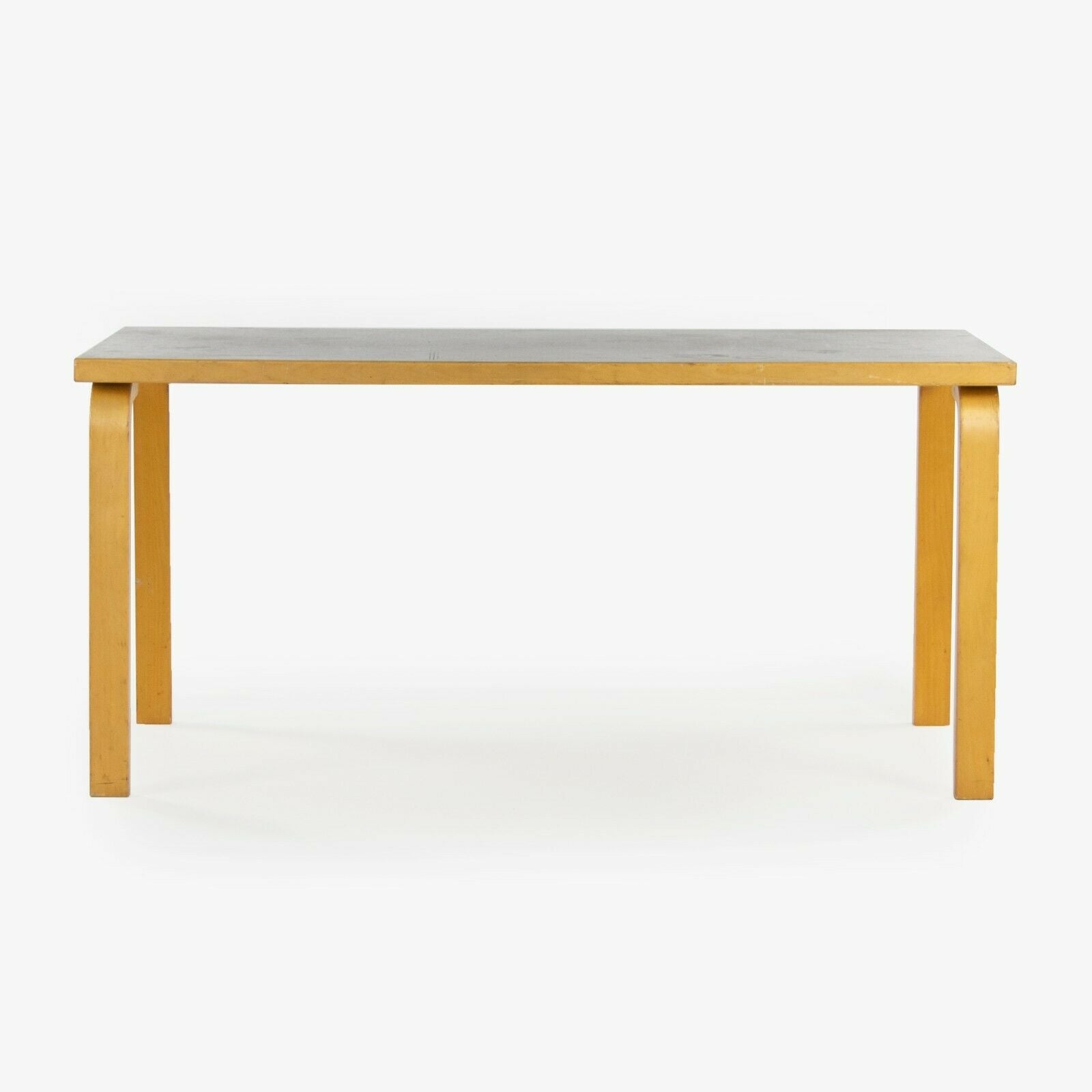SOLD 1970s Alvar Aalto for Artek L-Leg Birch and Laminate Vintage Dining Table Knoll