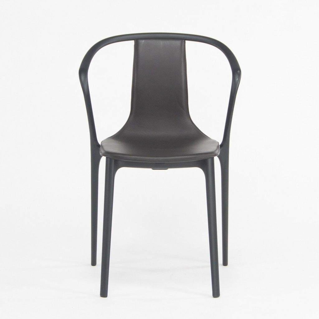 C. 2019 Vitra Belleville Armchair in Brown Leather by Ronan & Erwan Bouroullec