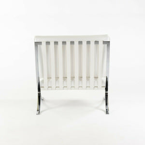 SOLD 2020 Mies Van Der Rohe for Knoll Studio Barcelona Chair in White Volo Leather