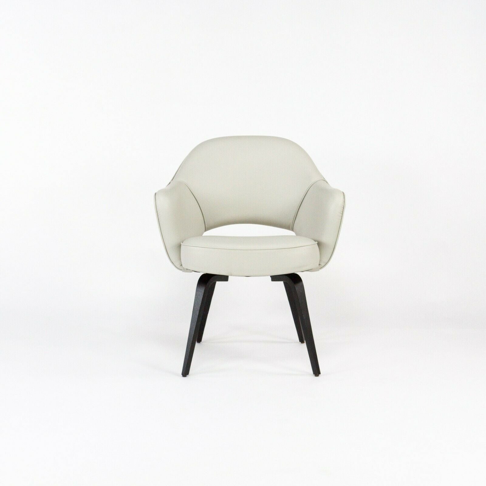 SOLD 2021 Eero Saarinen for Knoll Executive Armchair in Custom Leather with Wood Legs 7x Available