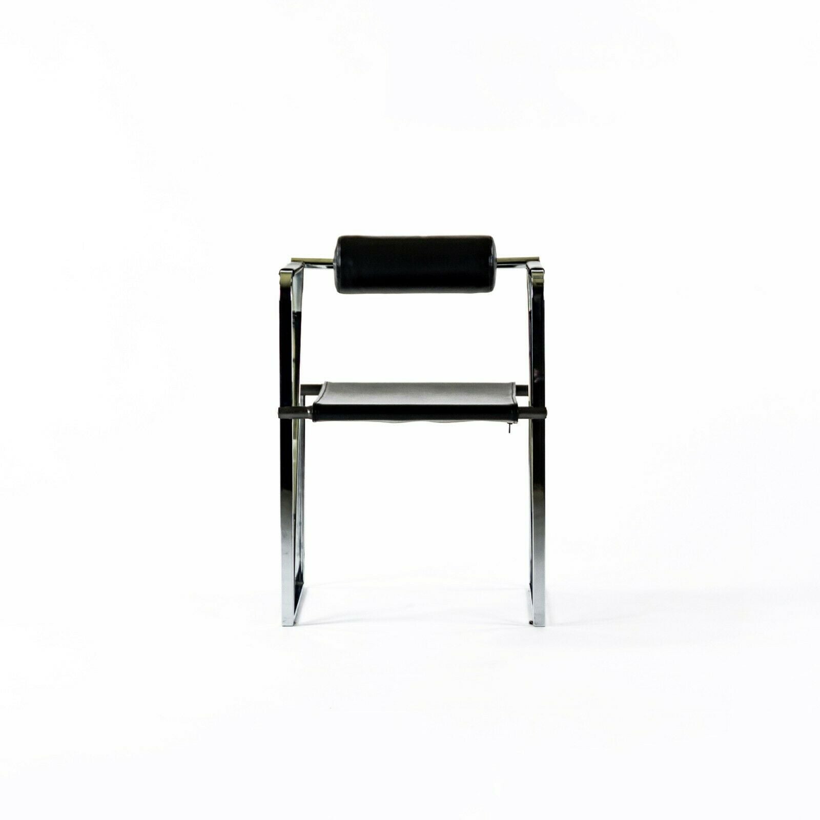 SOLD 1982 Rare Mario Botta Chrome Postmodern Seconda Chair for Alias Furniture of Italy