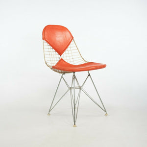 1957 Herman Miller Eames DKR-2 Dining / Side Chairs Set of Five with Orange Pads