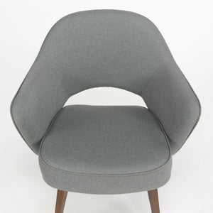 SOLD Eero Saarinen for Knoll 2020 Grey Fabric Executive Armchair with Wooden Legs