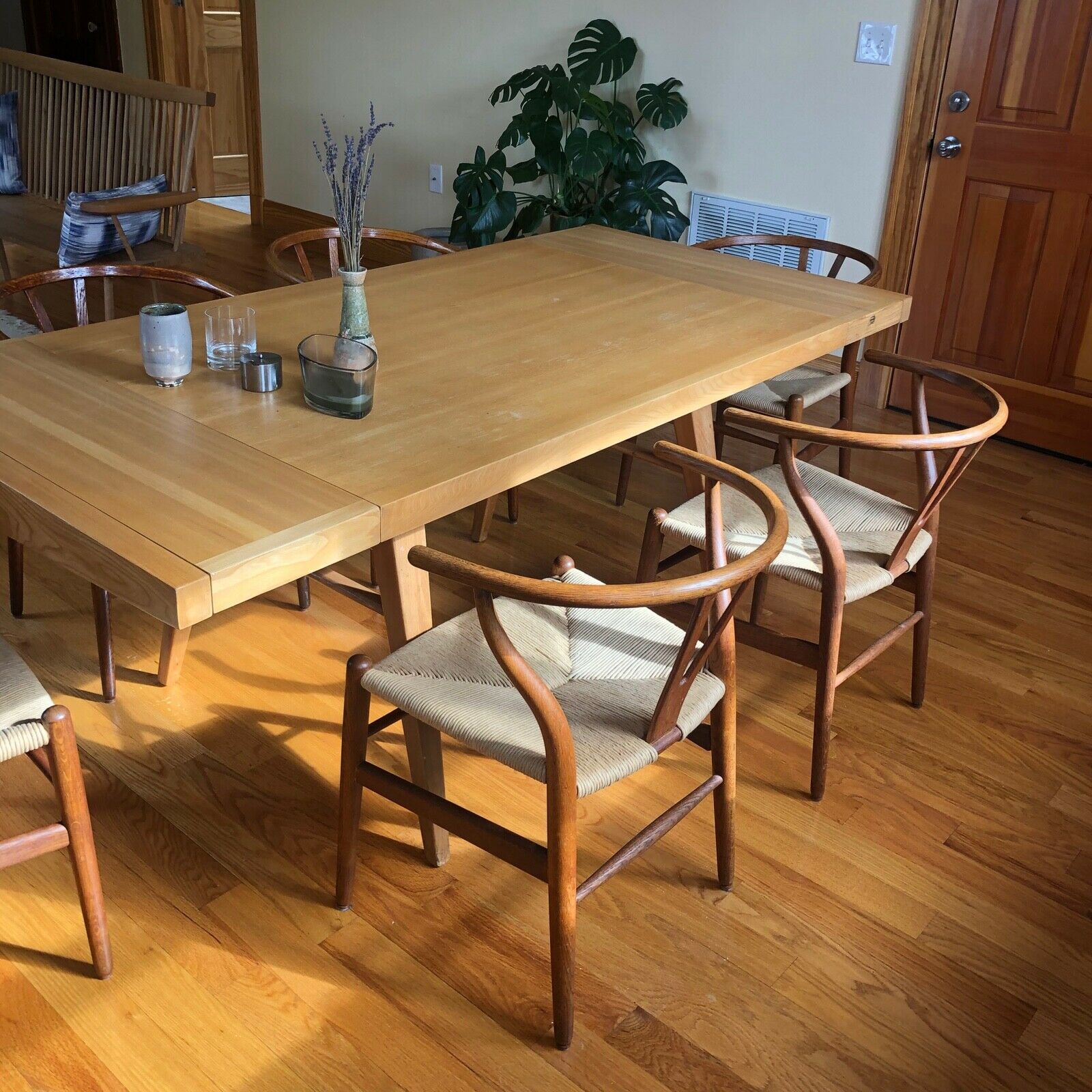SOLD 1950s Birch Extension Dining Table similar to Knoll / Nakashima