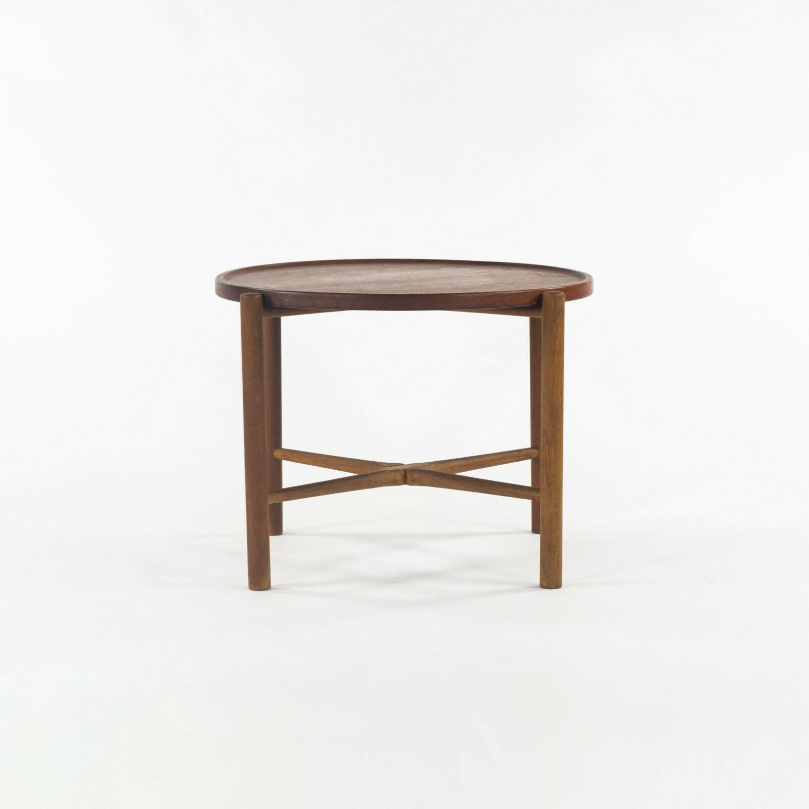 1960 PP35 Hans Wegner for Andreas Tuck Folding Teak & Oak Side Table 2 Available