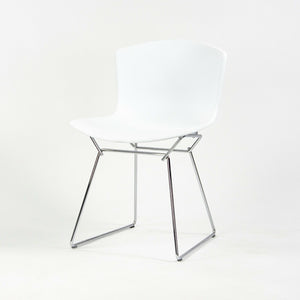 SOLD Harry Bertoia for Knoll Studio Molded Side Shell Chair Plastic with Chrome Base White