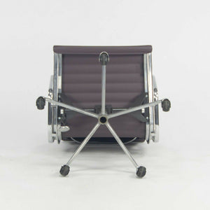 SOLD Herman Miller Eames Aluminum Group Management Rolling Desk Chair Purple Leather