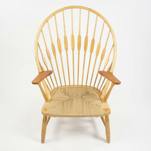 SOLD 1960s Hans Wegner Peacock Chair for Johannes Hansen of Denmark Ash & Teak Knoll