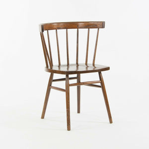 SOLD 1947 Pair of George Nakashima for Knoll N19 Straight Chairs with Dark Walnut Finish