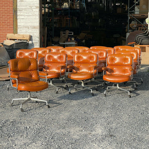SOLD 1978 Herman Miller Eames Time Life Desk Chair in Cognac Leather Multiple Available