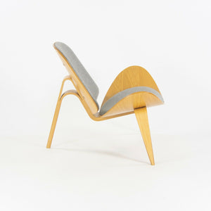 SOLD Pair of Hans Wegner Carl Hansen Denmark CH07 Shell Lounge Chairs Lacquered Oak