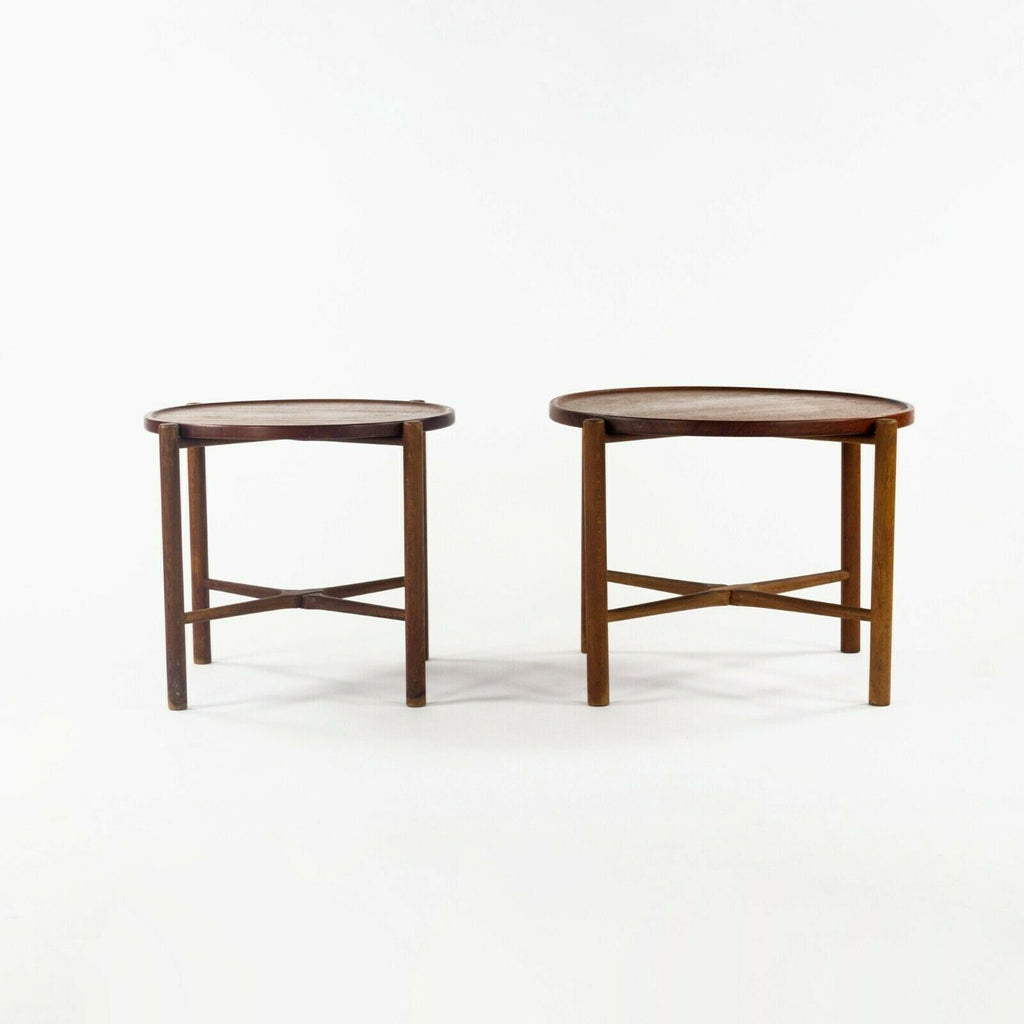 SOLD 1960 PP35 Hans Wegner for Andreas Tuck Folding Teak & Oak Side Table 2 Available