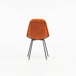 1957 Herman Miller Eames DKX Wire Dining Chair with Full Naugahyde Orange Pad