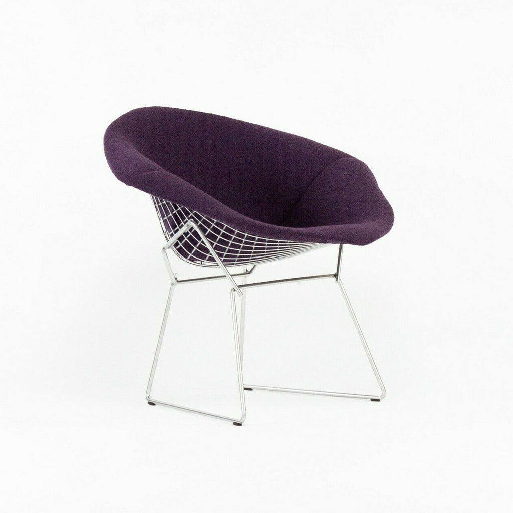 SOLD 2021 Harry Bertoia for Knoll Diamond Chair with Full Iris Purple Boucle Cover