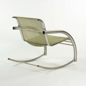SOLD 2001 Prototype Richard Schultz 2002 Collection Stainless Mesh Cantilever Rocker Chair