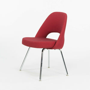 SOLD Red Fabric Eero Saarinen for Knoll 2020 Executive Side Chair with Chrome Legs