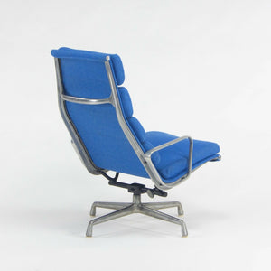 SOLD Herman Miller Eames Aluminum Group Executive Soft Pad Lounge Chair Blue Fabric