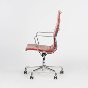 SOLD Herman Miller Eames Aluminum Group Executive Desk Chair in Red Edelman Leather
