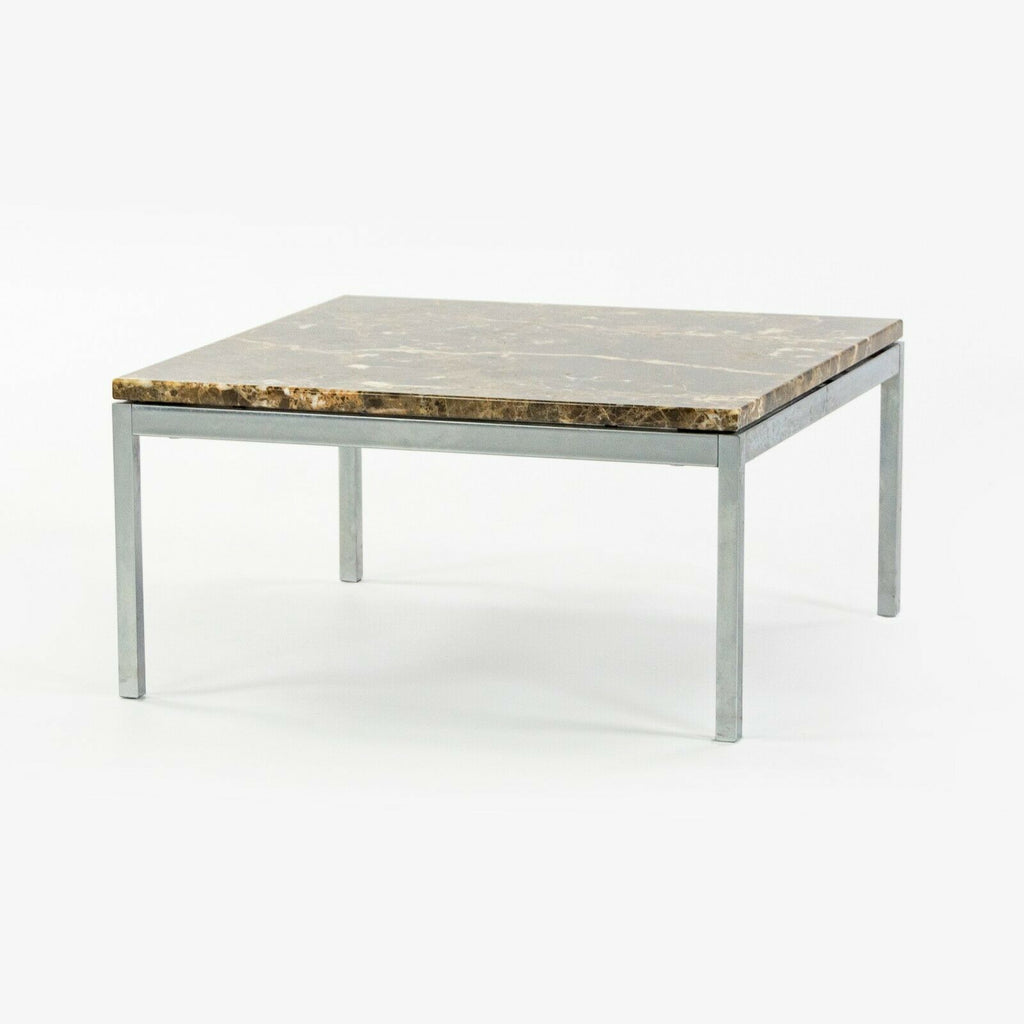 SOLD Florence Knoll Studio Square Espresso Marble Low Side or Coffee Table 24 in Square