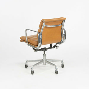 SOLD 1987 Herman Miller Eames Aluminum Group Soft Pad Desk Chairs in Tan Leather 16x Available