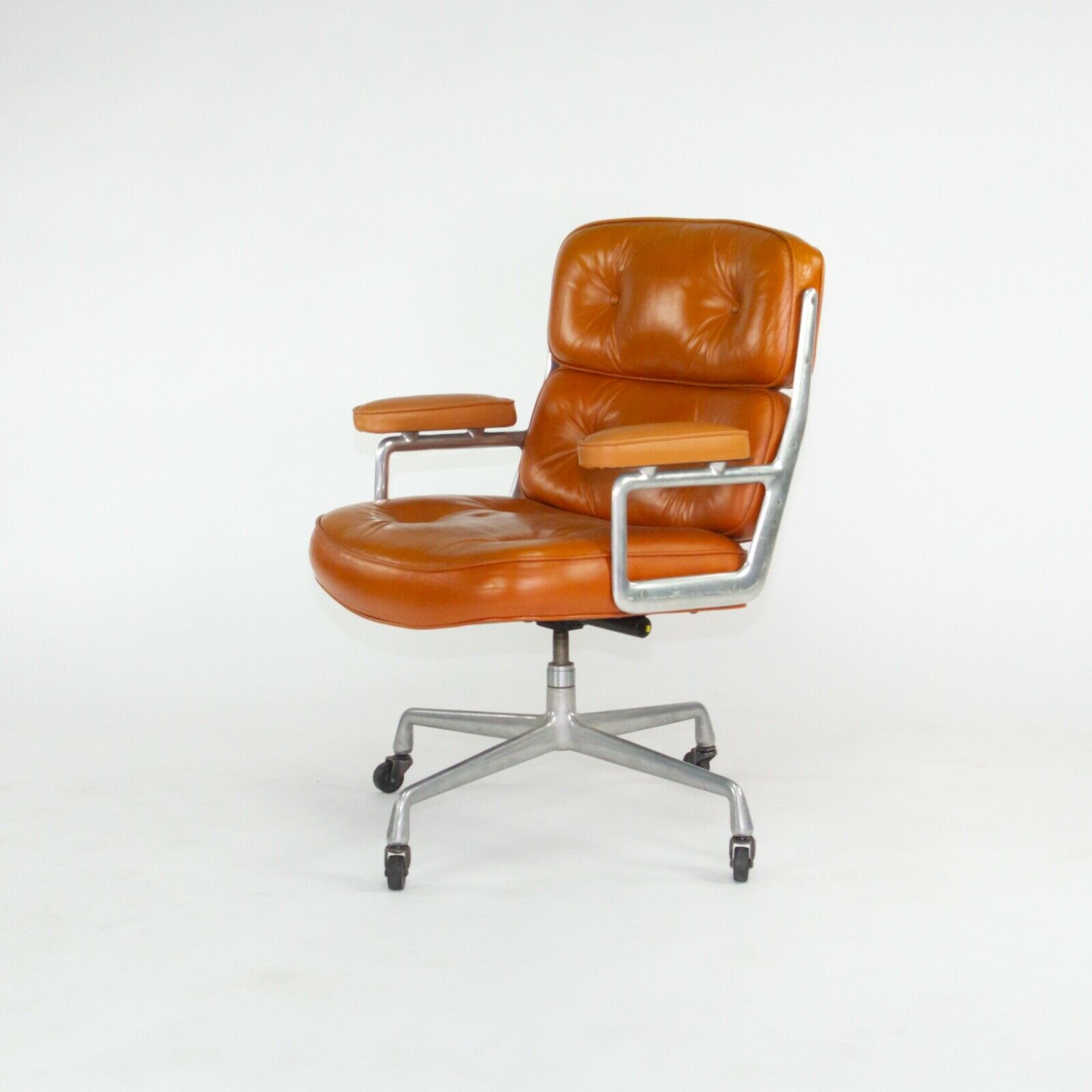 SOLD 1978 Herman Miller Eames Time Life Desk Chair in Cognac Leather Multiple Available