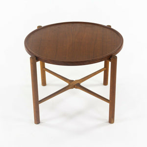 1960 PP35 Hans Wegner for Andreas Tuck Folding Teak & Oak Side Table 2 Available