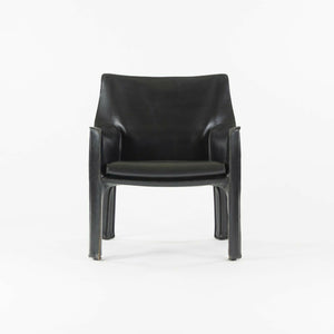 SOLD 2000s Pair of Mario Bellini Cab Lounge Chairs by Cassina of Italy in Black Leather