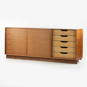 1954 George Nakashima Studio Triple Sliding Door Cabinet Credenza Black Walnut