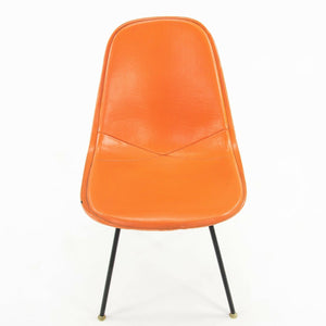 1957 Herman Miller Eames DKX Wire Dining Chair with Full Naugahyde Orange Pad