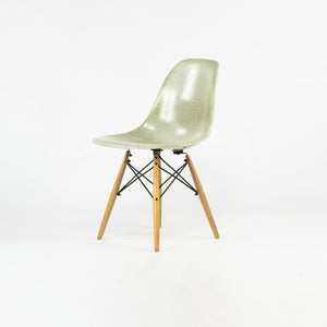SOLD 2010s Eames Modernica Case Study Natural Fiberglass Side Shell Chair with Dowel Base