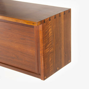 SOLD 1959 George Nakashima Studio Free Edge Walnut Hanging Wall Cabinet w/ Provenance