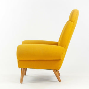 SOLD 1960s Vintage Kurt Østervig Yellow Upholstered Lounge Chair for Ryesberg Mobler