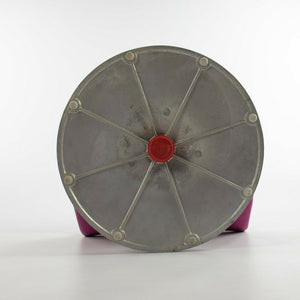 SOLD 1970s Verner Panton for Fritz Hansen 1-2-3 Dining Side Chair in Magenta Fabric