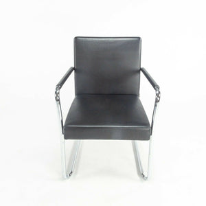 2010s Walter Knoll George Cantilever Stacking Chairs designed by EOOS in Black Leather