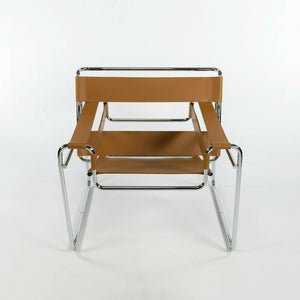 SOLD 2021 Marcel Breuer for Knoll Wassily Chair Warm Beige Leather with Chrome Frame