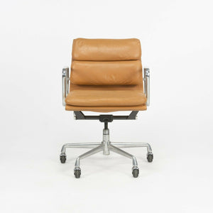 SOLD 1987 Herman Miller Eames Aluminum Group Soft Pad Desk Chairs in Tan Leather 16x Available