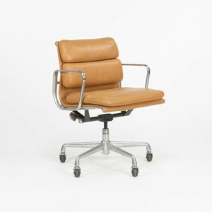 SOLD 1987 Herman Miller Eames Aluminum Group Soft Pad Desk Chairs in Tan Leather 16x Available