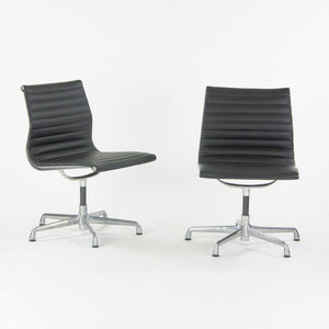 SOLD Herman Miller Eames Aluminum Group Management Armless Side / Desk Chair Black 4x Available