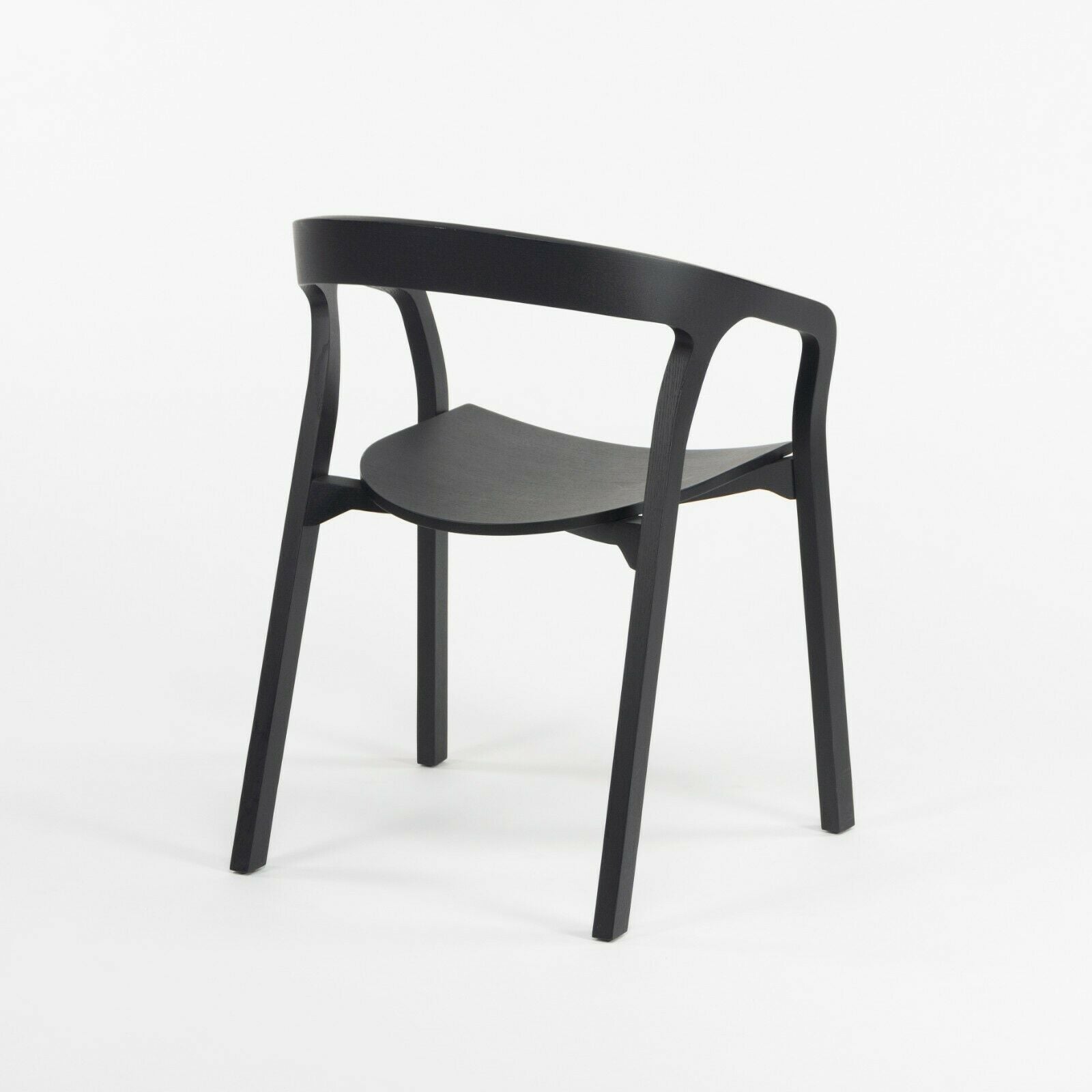 SOLD Pair Nitzan Cohen for Mattiazzi He Said/She Said MC1 Chairs Solid Black Ash Wood