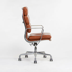 SOLD 2003 Cognac Herman Miller Eames Aluminum Soft Pad Executive Desk Chair, 6x Available