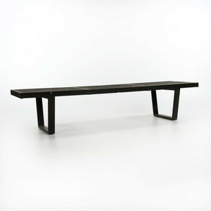 SOLD 1950s George Nelson for Herman Miller Black Ebonized Birch Bench Model 4692 68in